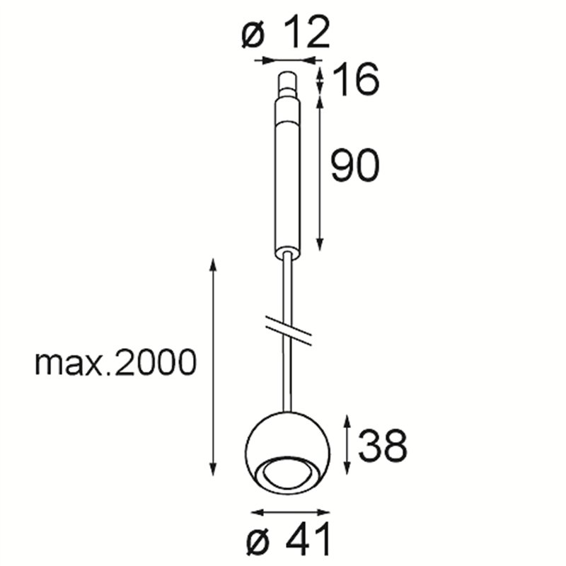 Modular Marbulito Jack Suspended 41 1x LED DE | Suspension lamp