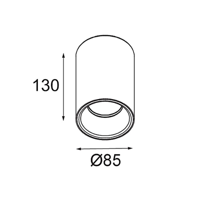 Modular Lotis Tube Surface 85 1x IP44 GU10 | Ceiling lamp