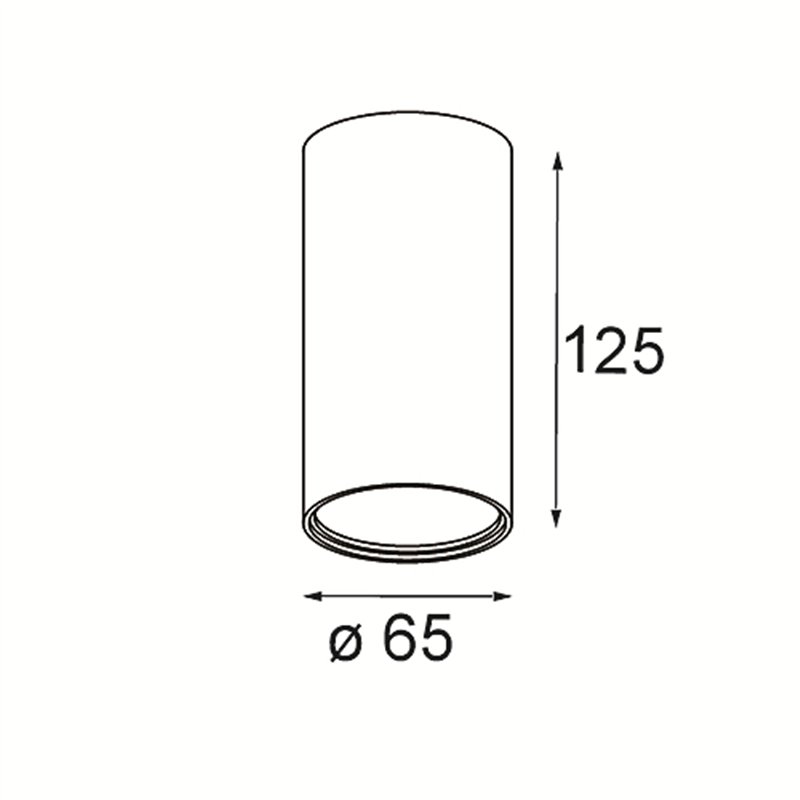 Modular Tetrix Tube Surface 65 125 1x DE | Ceiling lamp