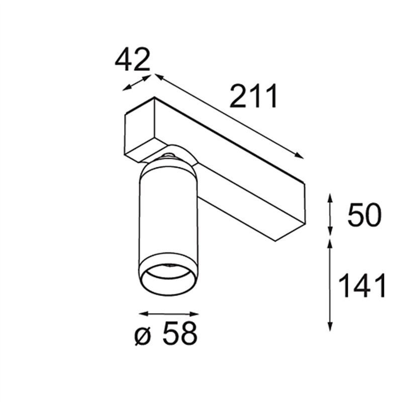 Modular Kogel Surface Adjustable 58 1x LED DI | Ceiling lamp / Wall lamp