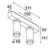 Modular Kogel Surface Adjustable 58 2x LED DI | Ceiling lamp / Wall lamp