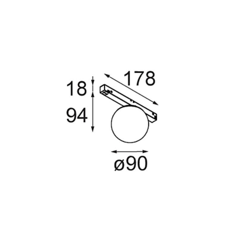 Modular Gamin Track 48V 90 1x LED | Track lighting fixture