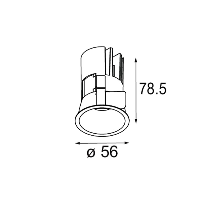 Modular Minude Recessed 56 1x IP54 LED DE | Einbauspot