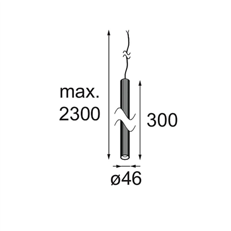 Modular Extruded Stripped Suspended 46 300 1x LED DE | Hängelampe
