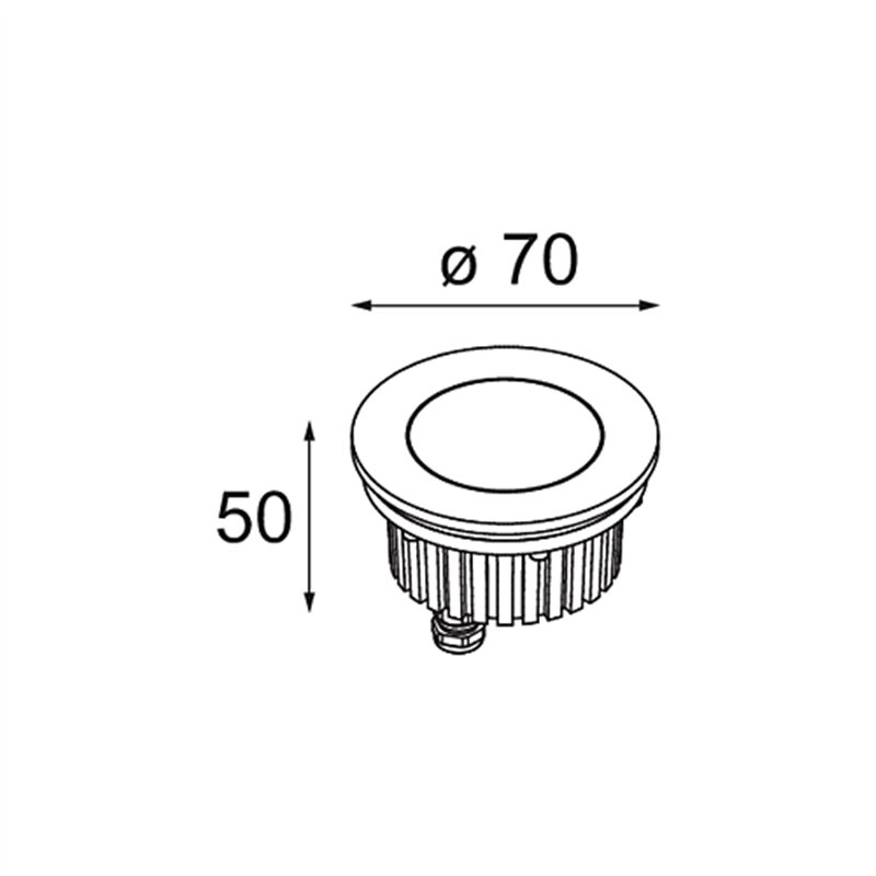 Modular Hipy Round Antiglare Floor Recessed Up 70 1x IP67 LED DE | Floor lamp