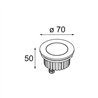 Modular Hipy Round Floor Recessed Up 70 1x IP67 LED DE | Floor lamp