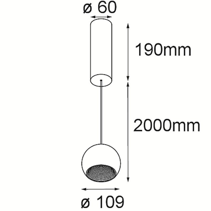 Modular Marbul Suspended 109 1x LED DI | Suspension lamp