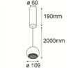 Modular Marbul Suspended 109 1x LED DI | Suspension lamp