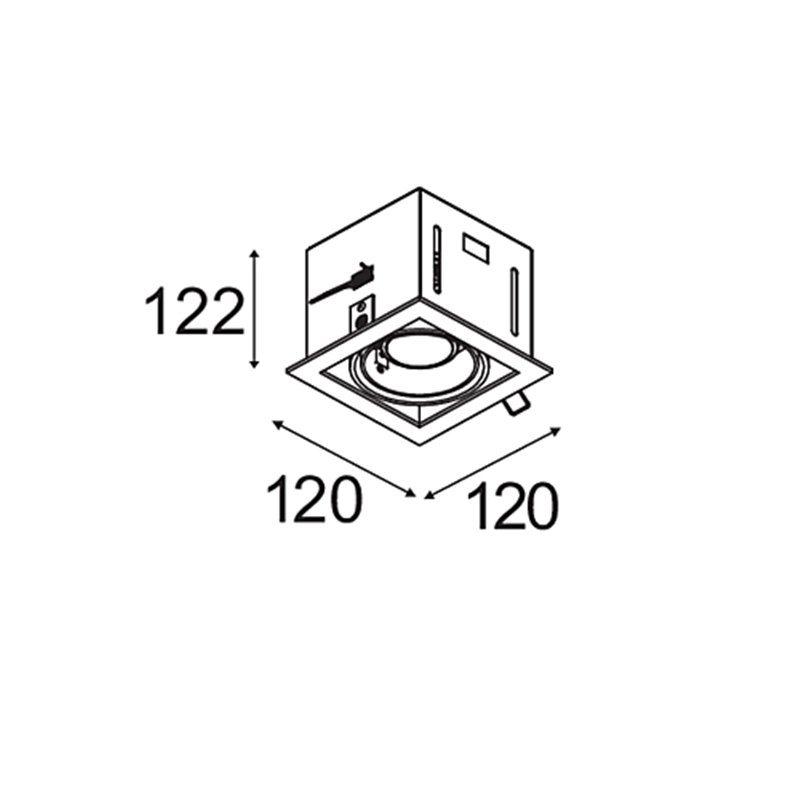 Modular Mini-Multiple Recessed Adjustable GU10 1x | Recessed spot