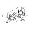 Modular Mini-Multiple Recessed Adjustable M-LED 3x DE | Recessed spot