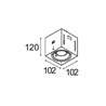 Modular Mini-Multiple Recessed Trimless Adjustable GU10 1x DE | Recessed spot