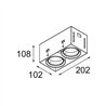 Modular Mini-Multiple Smart Ring Recessed Trimless Adjustable 2x LED DE | Recessed spot