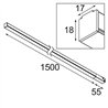 Modular Pista Linear Light Track 48V 1555 1x LED | Track lighting fixture