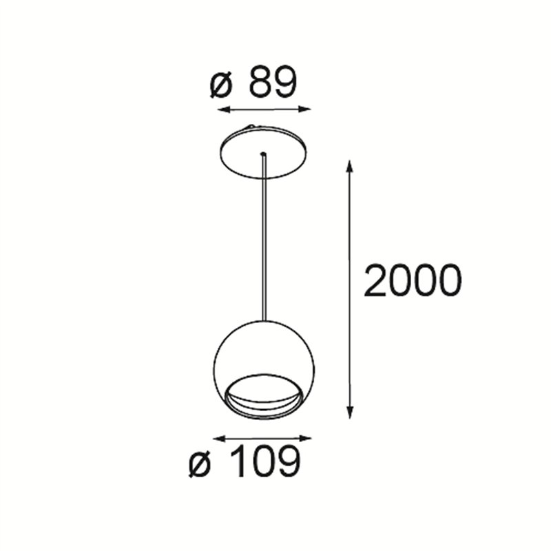 Modular Smart Ball Suspended 82 1x DE | Suspension lamp