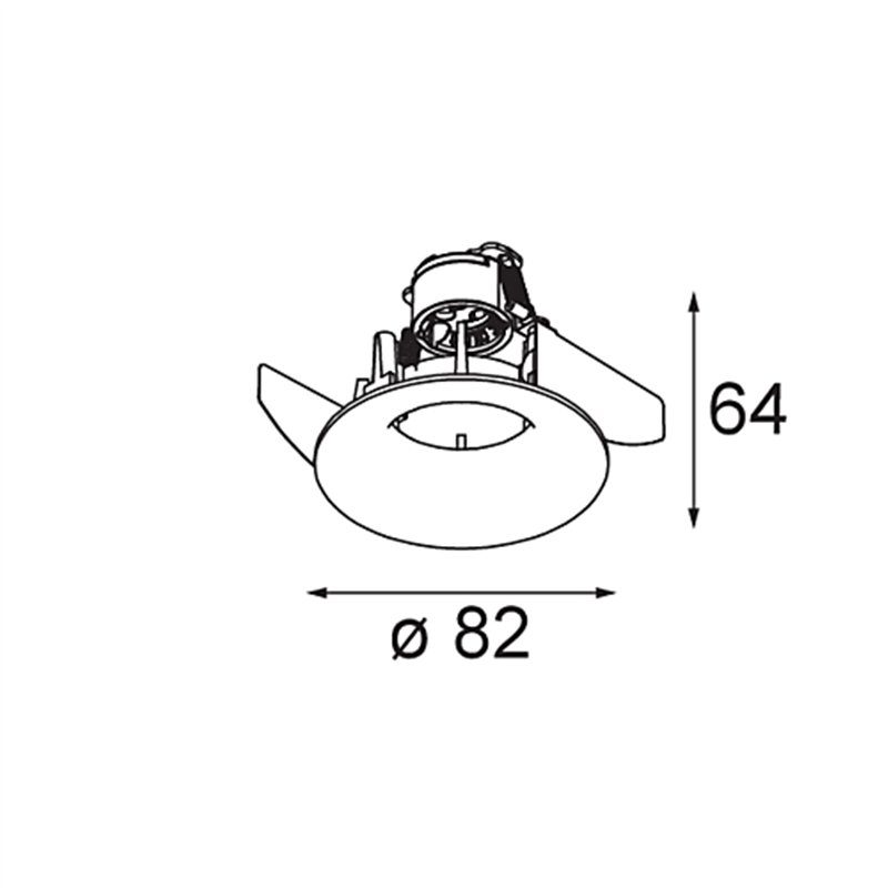 Modular Smart Cake Recessed 82 1x For Tube/Box GU10 | Recessed spot