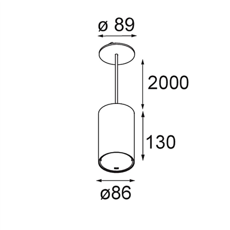 Modular Smart Tube Suspended 82 L 1x DE | Suspension lamp