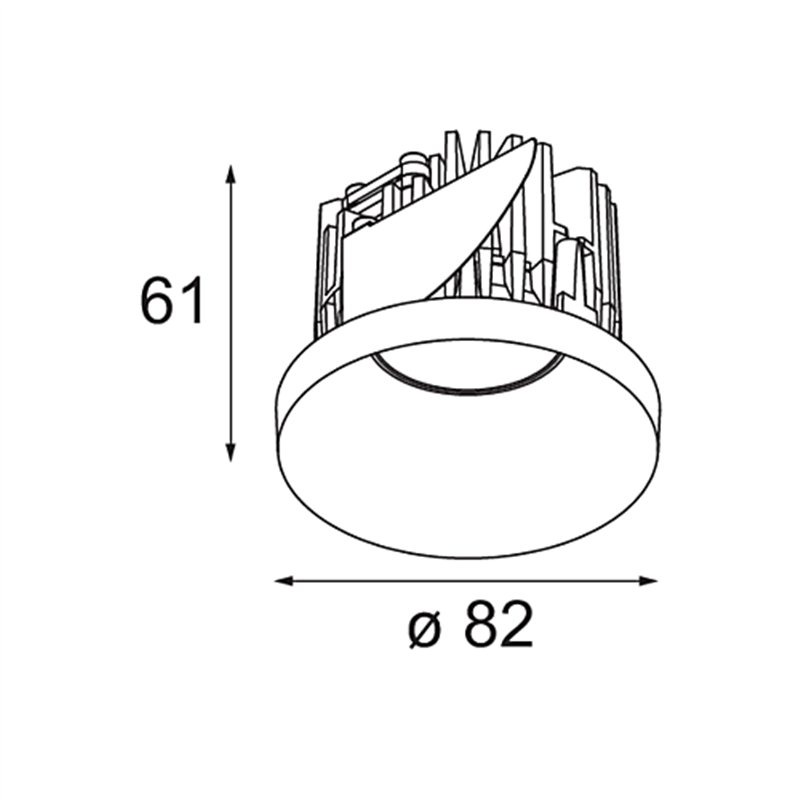 Modular Smart Kup Recessed 82 1x LED DE | Recessed spot