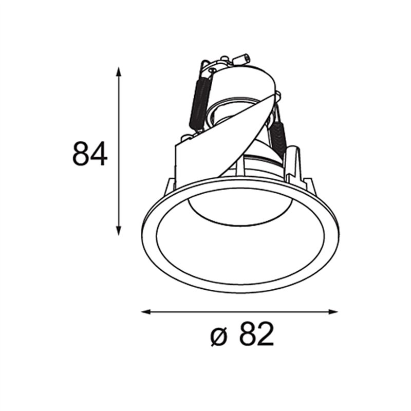 Modular Smart Lotis Recessed 82 1x GU10 | Recessed spot