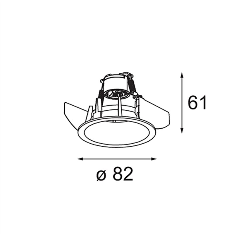 Modular Smart Lotis Recessed 82 1x For Tube/Box GU10 | Recessed spot