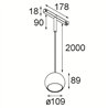 Modular Marbul Track 48V Suspended 109 1x LED | Track lighting fixture fixture