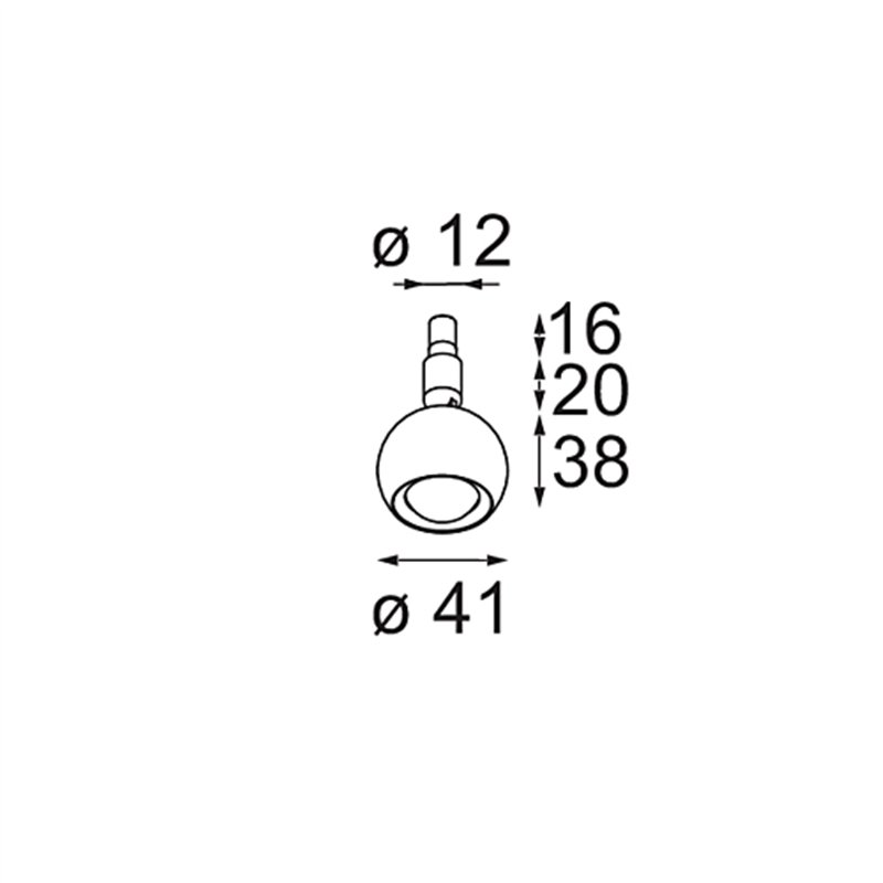 Modular Marbulito Jack Adjustable 41 1x LED DE | Ceiling lamp / Wall lamp