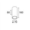 Modular Nude Wall 70 1x PAR20 E27 | Wandlampe