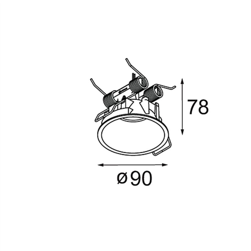 Modular Modupoint Round Deep Recessed 90 1x DE | Recessed spot