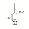 Modular Smart Tube Kompas Suspended 82 L 1x DE | Suspension lamp
