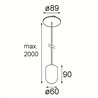 Modular Placebo Suspended Up 60 1x LED 1800-3000K WD DE | Hängelampe