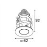 Modular Tetrix Pinhole Recessed 62 1x IP55 LED DE | Recessed spot