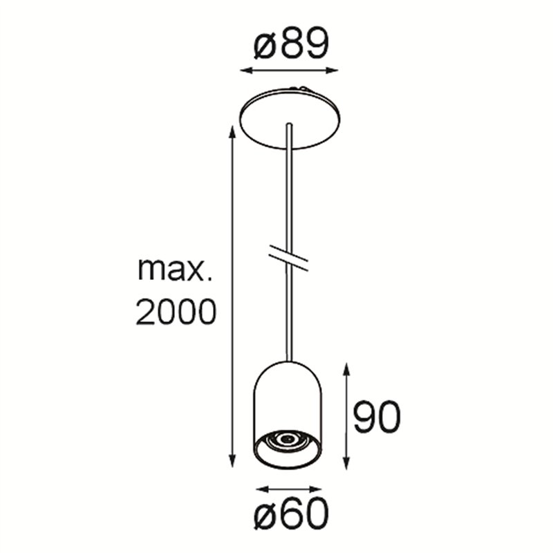 Modular Placebo Suspended Down 60 1x LED 1800-3000K WD DE | Hängelampe