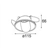 Modular Hollow Recessed Trimless Adjustable 115 1x LED DE | Recessed spot