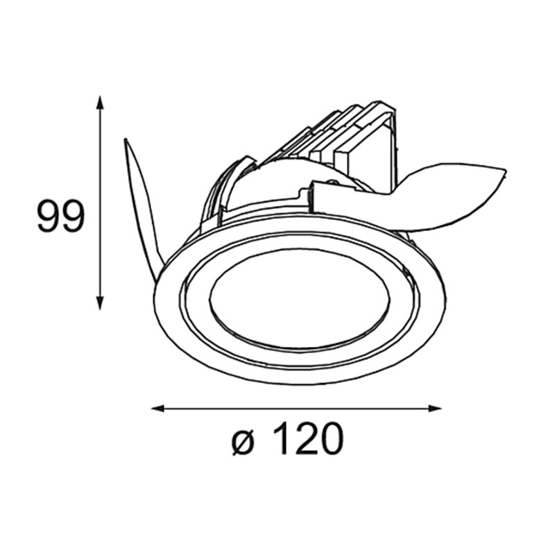 Modular K 120 Recessed Adjustable 120 1x LED DE | Recessed spot