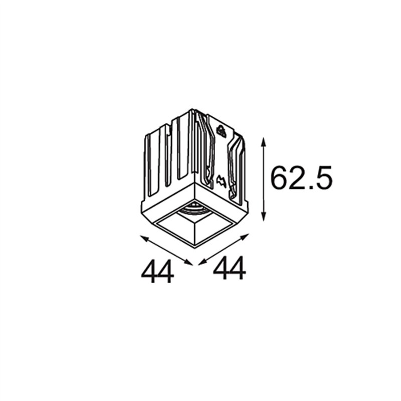 Modular Qbini Square Tapered 1x IP55 LED DE | Recessed spot