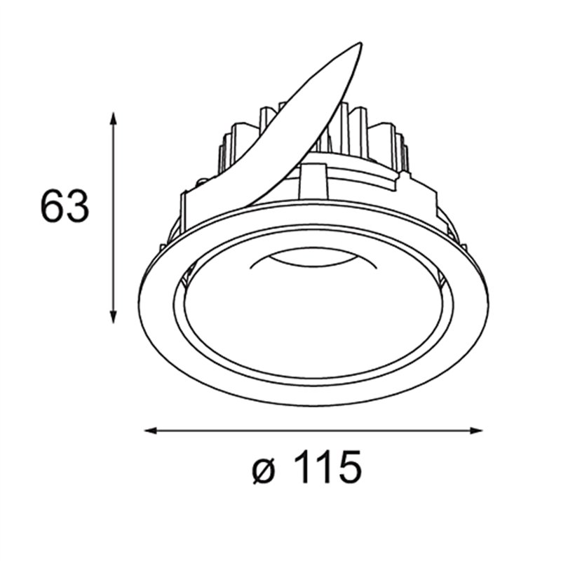 Modular Smart Cake Recessed Adjustable 115 1x LED DE | Recessed spot