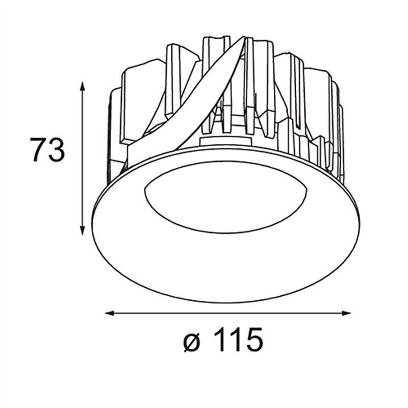 Modular Smart Cake Recessed 115 1x IP54 LED DE | Recessed spot
