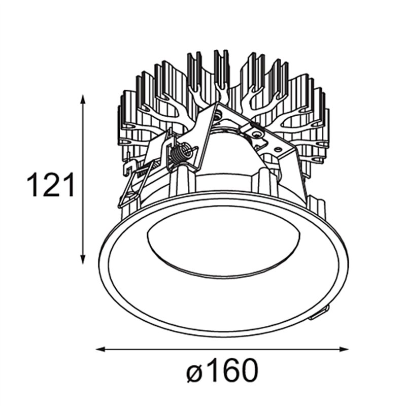 Modular Smart Cake Recessed 160 1x IP55 LED DE | Einbauspot