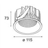 Modular Smart Lotis Recessed 115 1x LED DE | Recessed spot