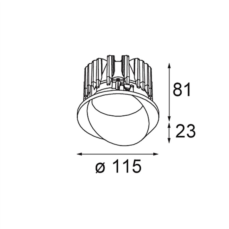 Modular Wink Recessed 115 1x IP54 LED DE | Recessed Spot