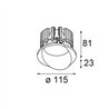 Modular Wink Recessed 115 1x IP54 LED DE | Recessed Spot