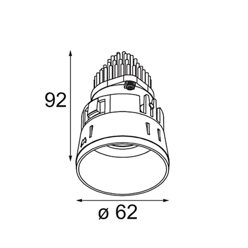 Modular Tetrix Straight Recessed 62 1x IP55 LED DE | Einbauspot