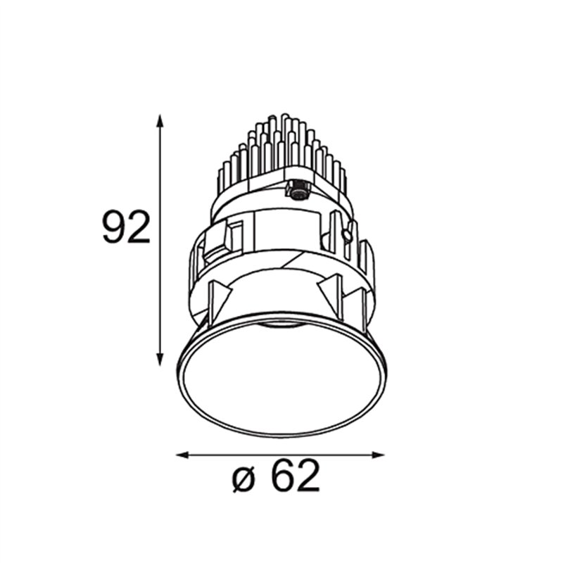 Modular Tetrix Oblique Recessed 62 1x IP55 LED DE | Recessed spot