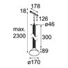 Modular Extruded Track 48V Suspended 46 300 1x LED | Track lighting fixture