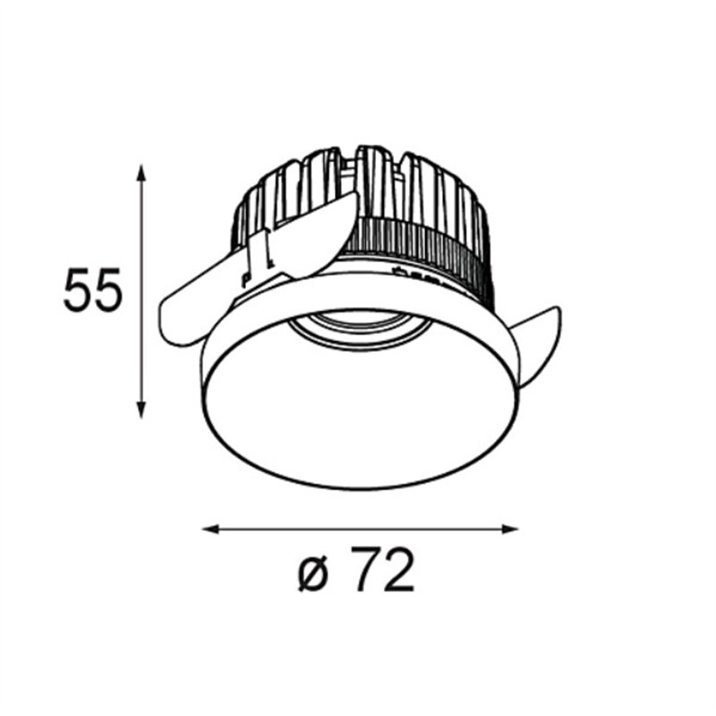 Modular Kup Recessed 72 1x IP55 LED DE | Recessed spot