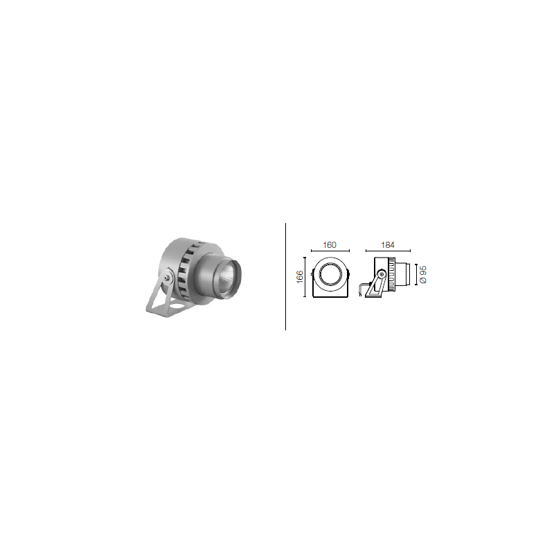 SPOCK 2 CoB 3000K optic Medium 40 degree 29W/220-240V Black