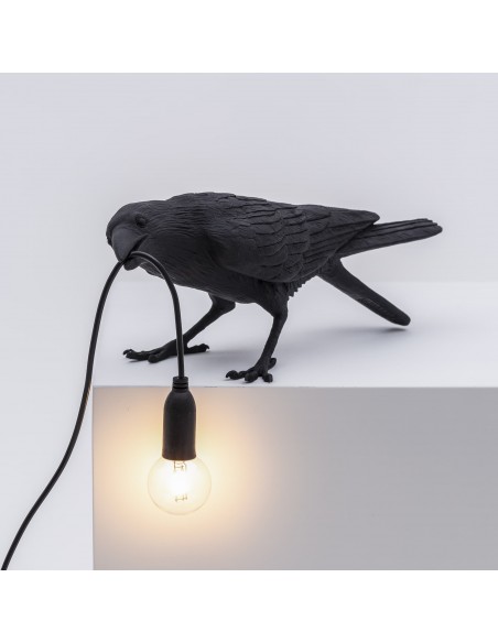 SELETTI Bird lamp Playing Indoor Black