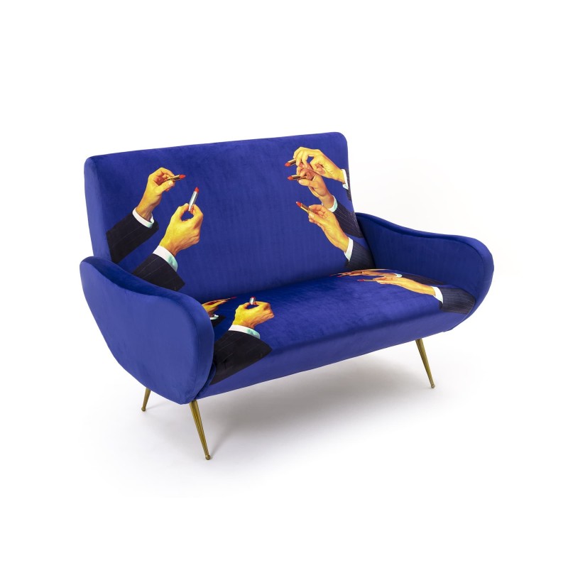 SELETTI Toiletpaper Two Seater Sofa - Lipsticks