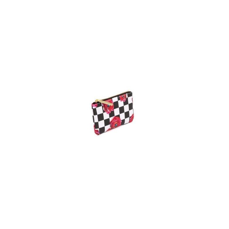 SELETTI Toiletpaper Coin Bag 15,5x9,5 - ROSES ON CHECK