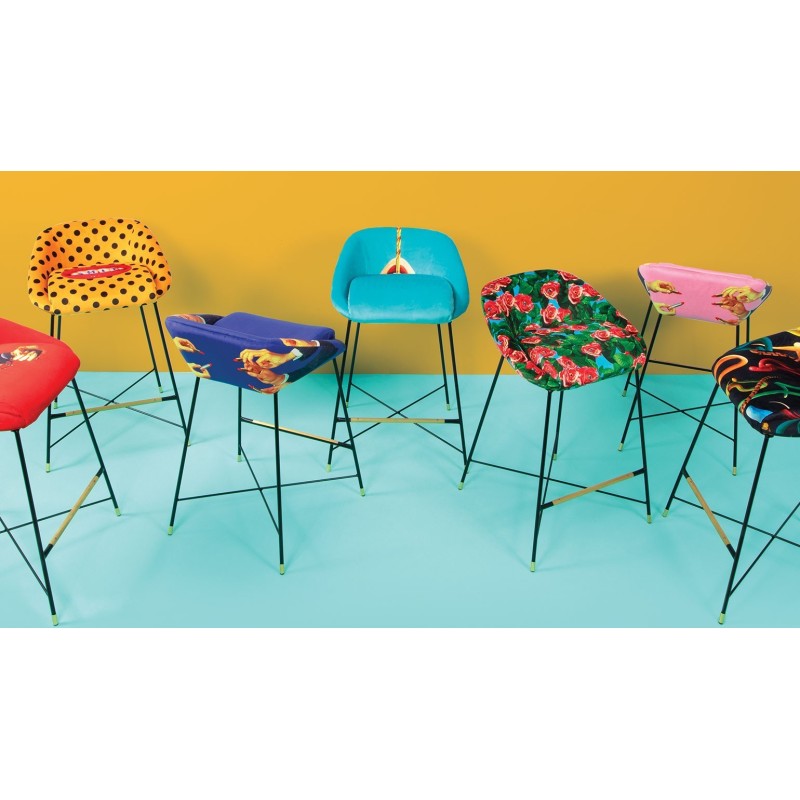 SELETTI Toiletpaper High Stool - Roses