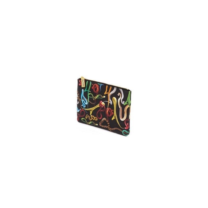 SELETTI Toiletpaper Beauty case "square" 21x15,5 - SNAKES